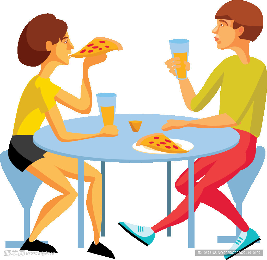 兩人愜意享用餐點(diǎn)時刻