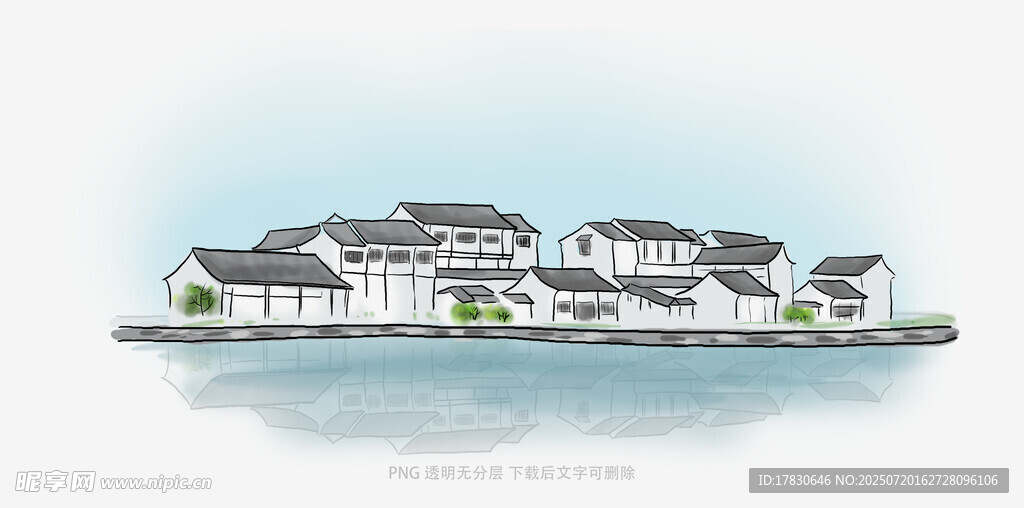 江南水鄉(xiāng)建筑景觀圖