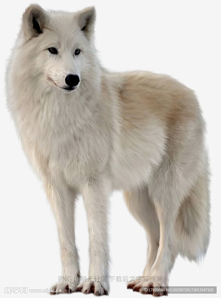 站立的薩摩耶犬