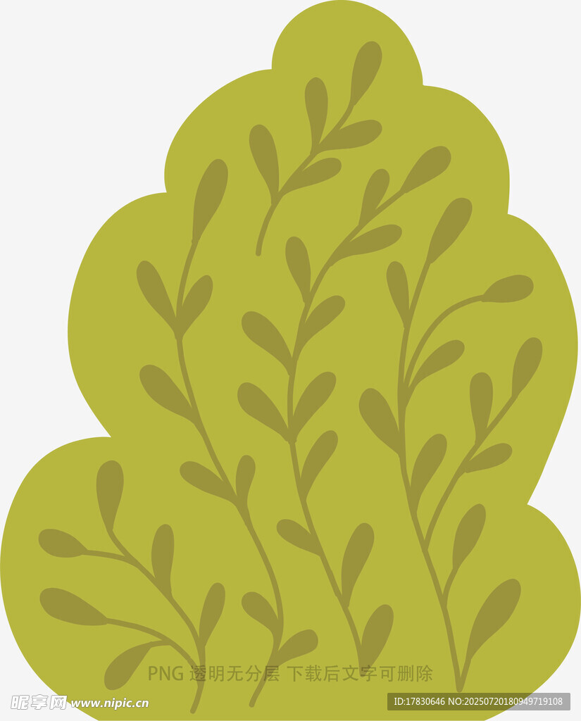綠葉植物圖案設(shè)計(jì)素材