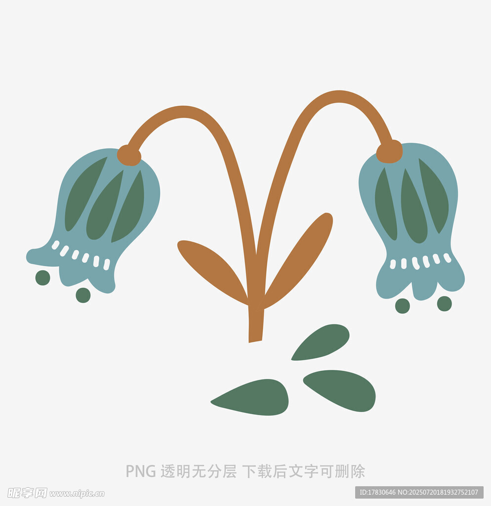 手繪藍(lán)鈴花圖案設(shè)計(jì)