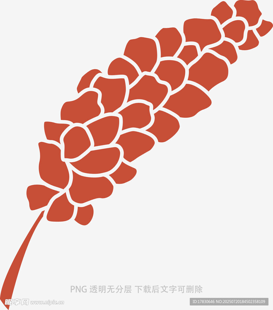 紅色麥穗圖案設(shè)計(jì)元素