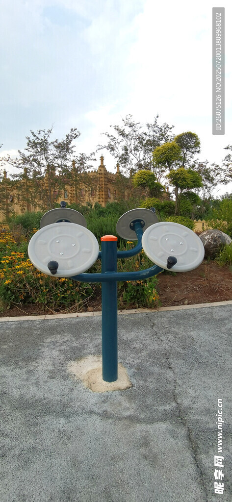 戶外雙圓盤健身器材
