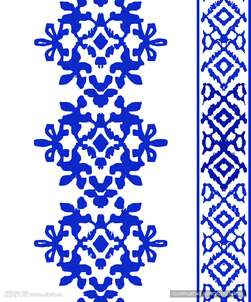 藍(lán)白傳統(tǒng)花紋圖案