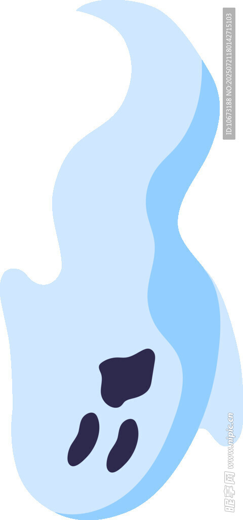 藍(lán)色幽靈形象插畫