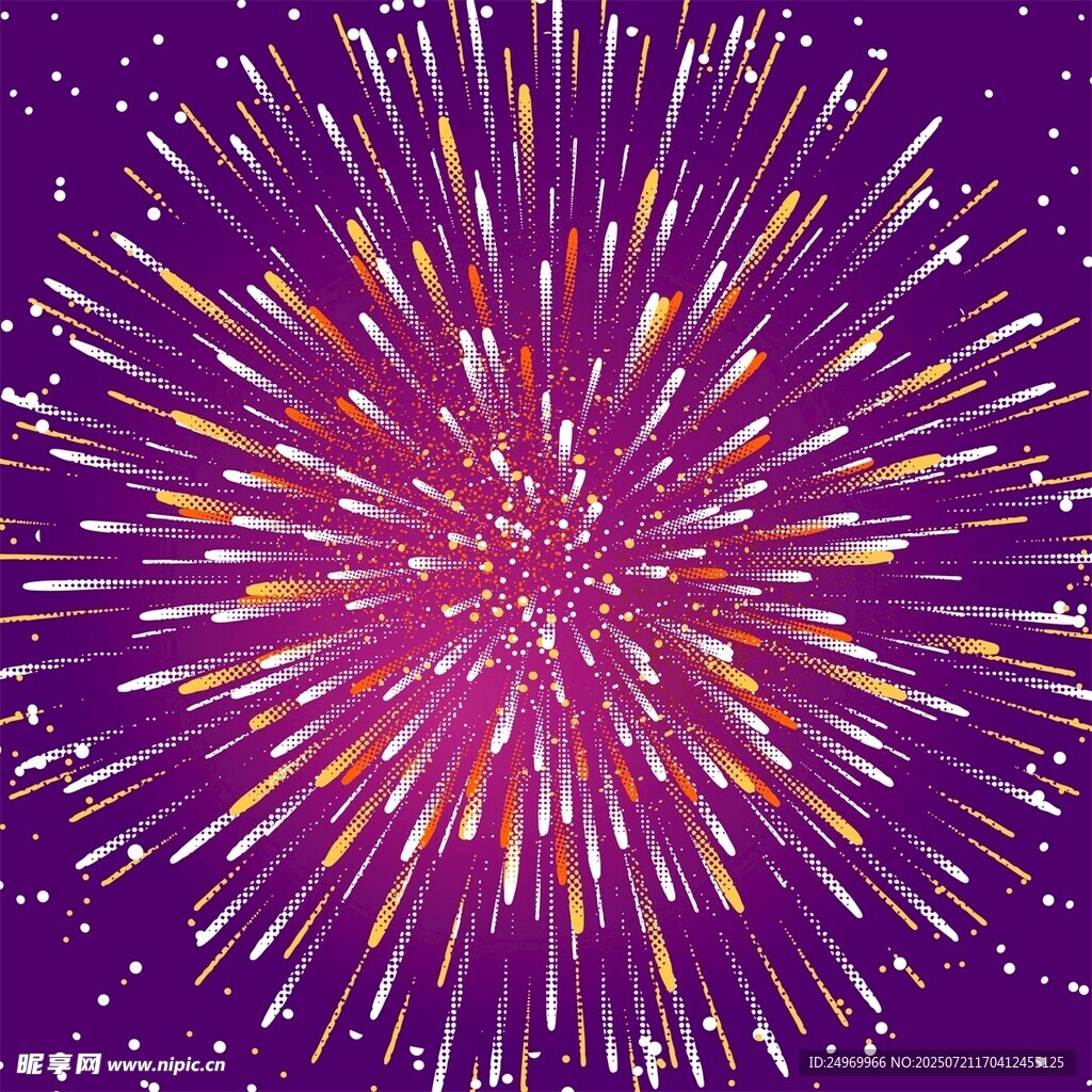 紫色背景絢麗煙花綻放