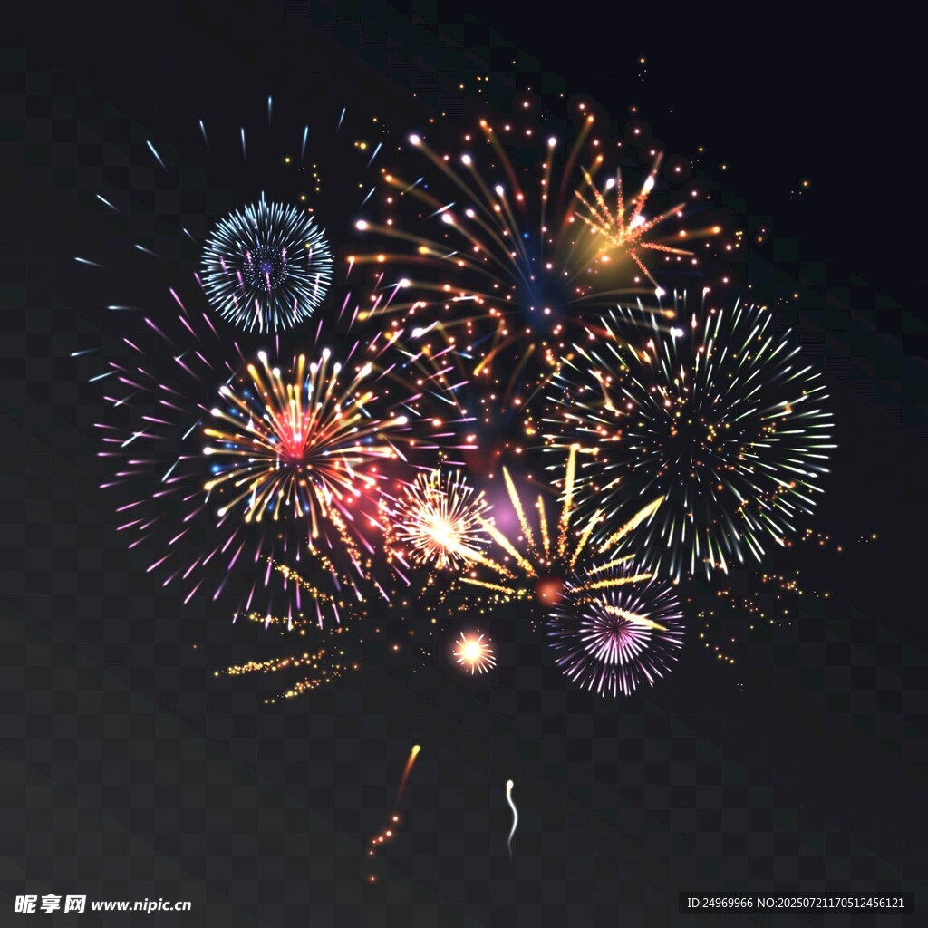 絢麗煙花綻放夜空