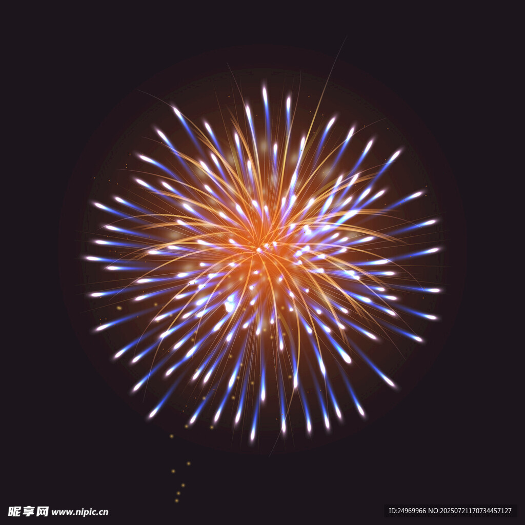 夜空中綻放的絢麗煙花