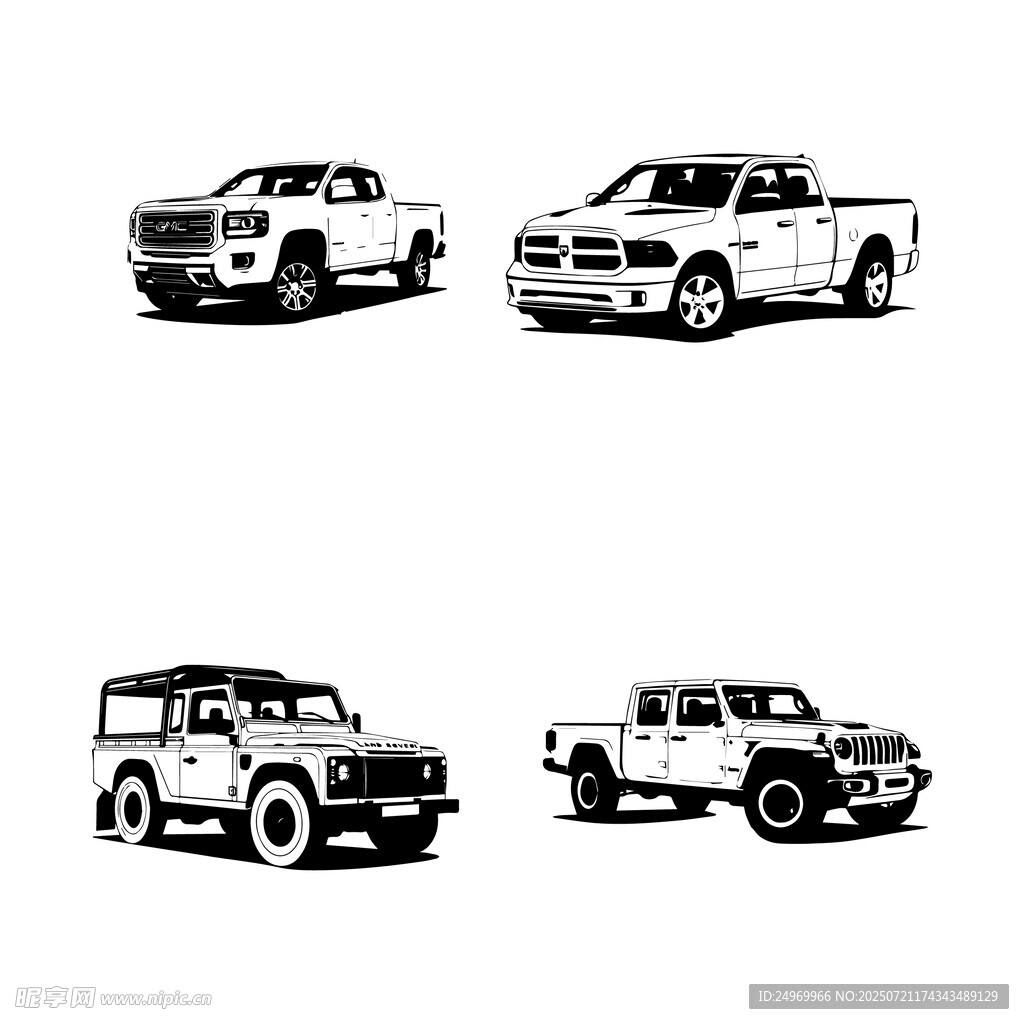四款經(jīng)典風(fēng)格的汽車圖標(biāo)