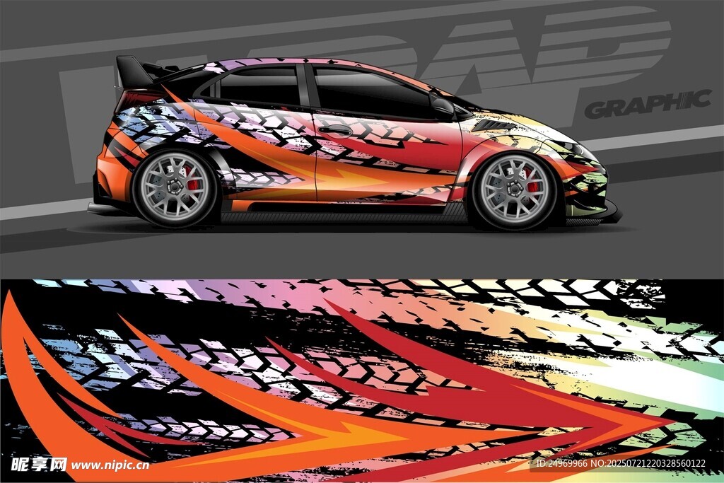 炫酷賽車車身個(gè)性涂裝展示