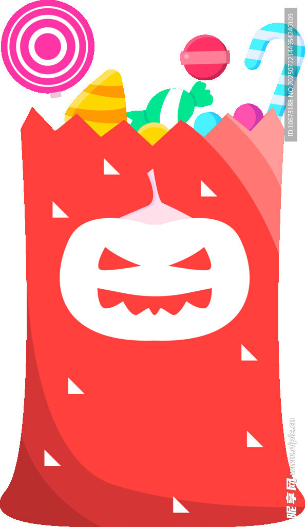萬圣節(jié)糖果袋插畫
