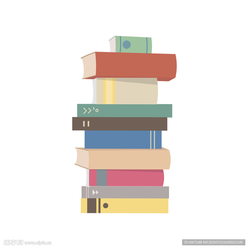 彩色書籍堆疊