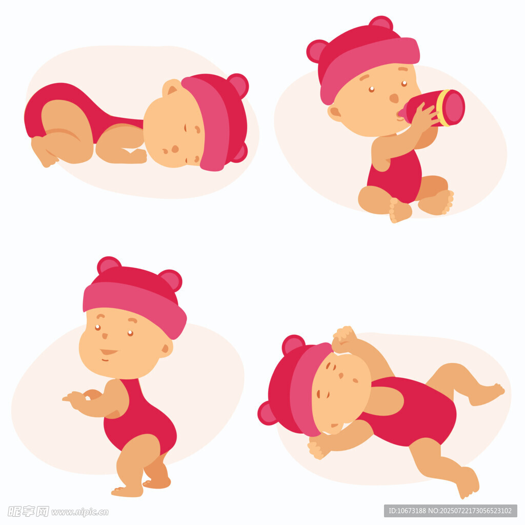 可愛(ài)嬰兒的多樣睡姿