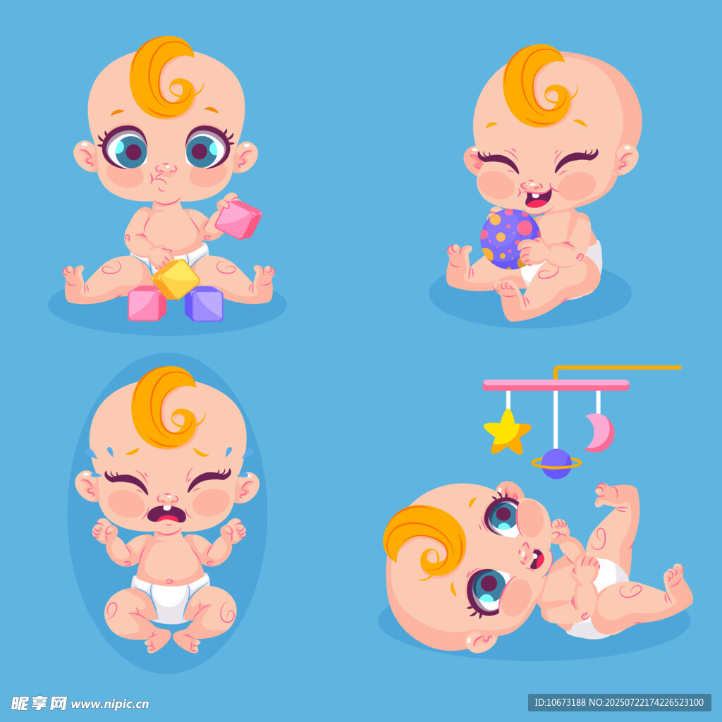 可愛(ài)萌趣的嬰兒表情動(dòng)作集