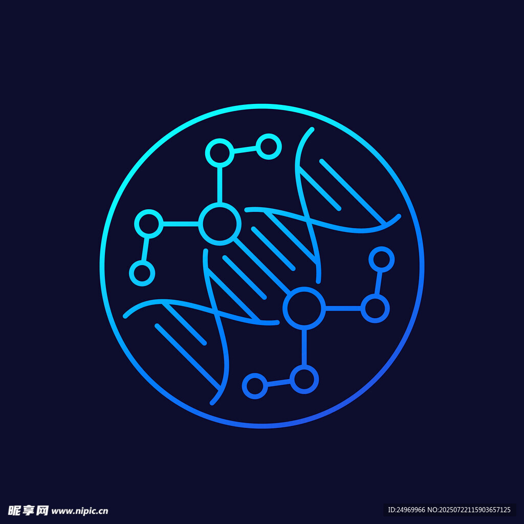 科技感分子結構圖標