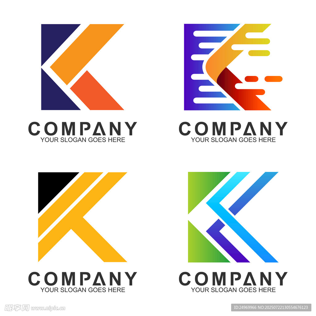 多樣K字母企業(yè)標(biāo)志設(shè)計(jì)