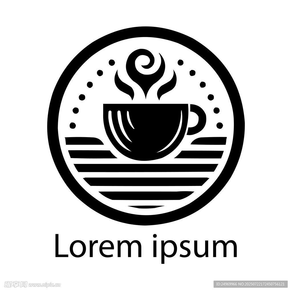 簡約咖啡杯圖標設計