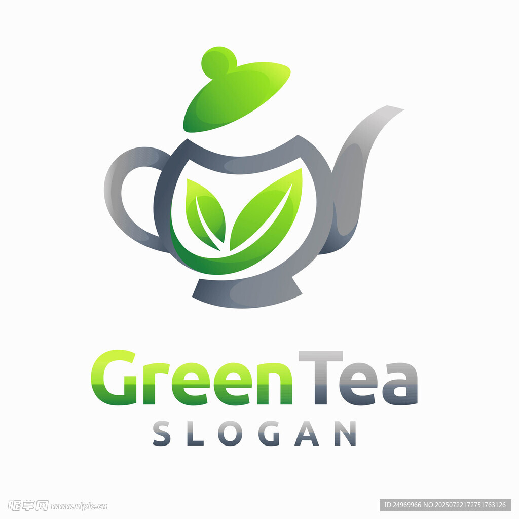 綠茶茶壺標(biāo)志設(shè)計(jì)