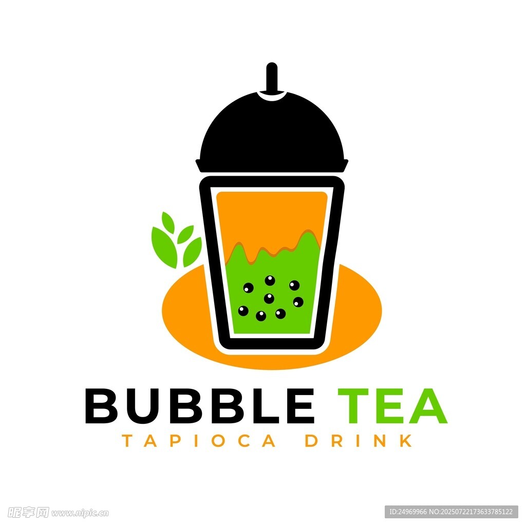 時(shí)尚泡泡茶標(biāo)志設(shè)計(jì)