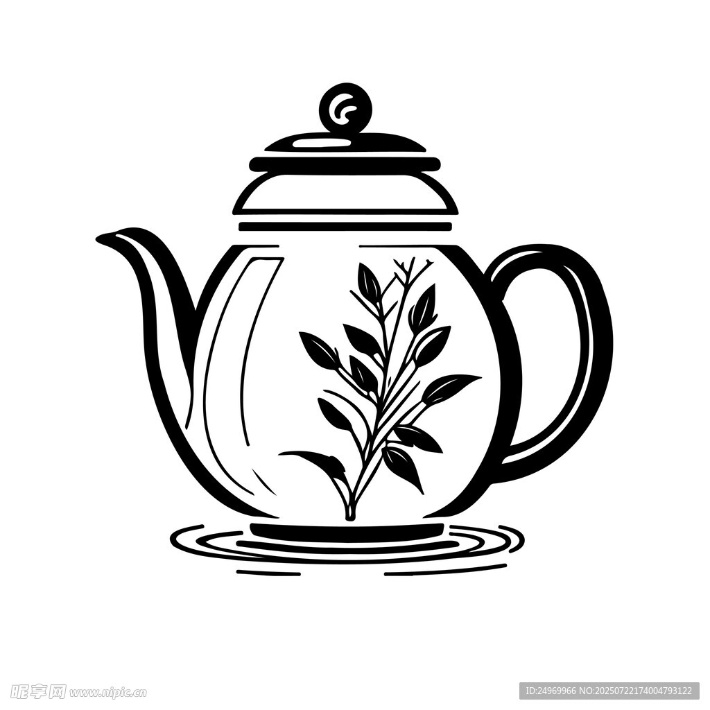 簡約茶壺插畫
