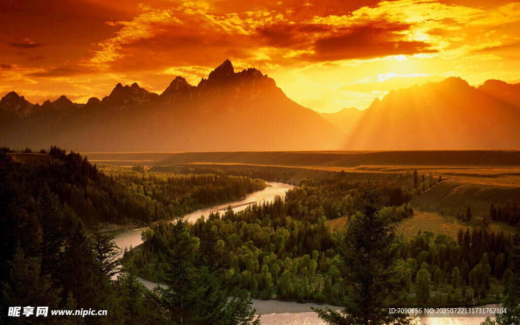 壯麗山河夕陽美景