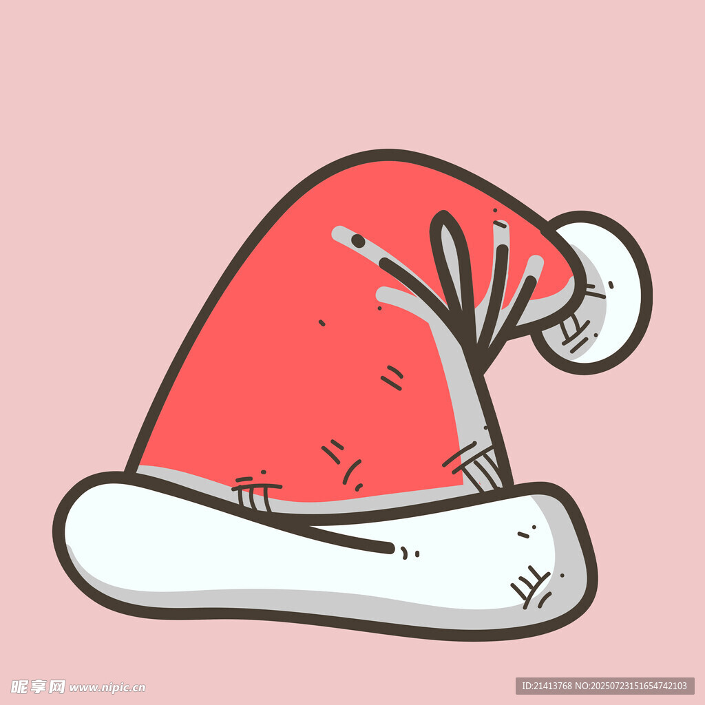 卡通圣誕帽插畫