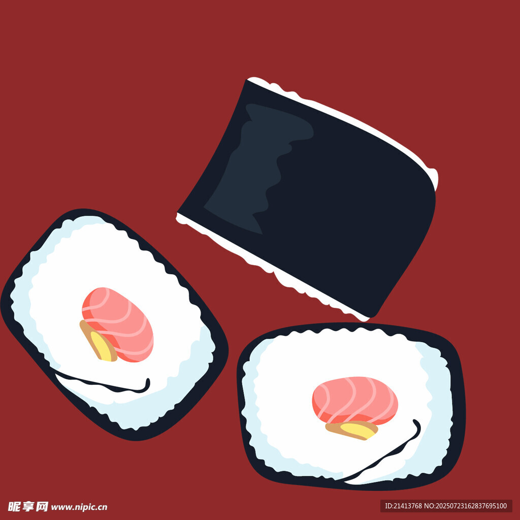 美味壽司插畫