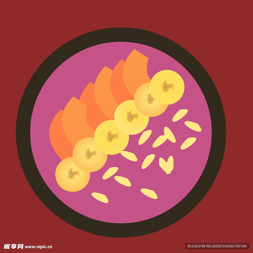 水果拼盤插畫