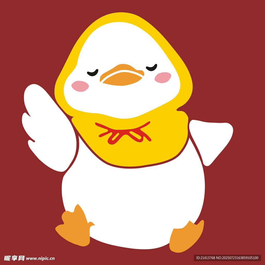 可愛(ài)小黃雞揮手打招呼