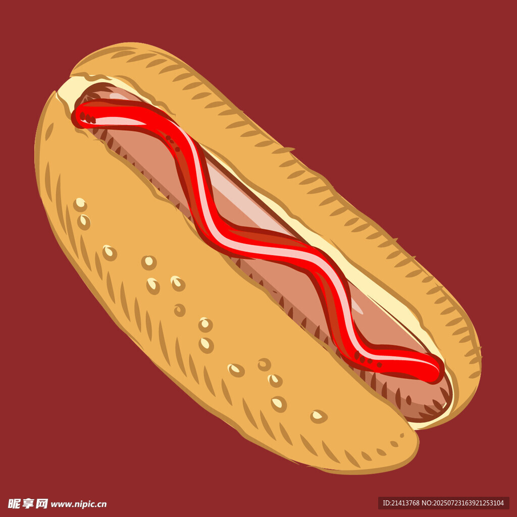 美味熱狗插畫(huà)