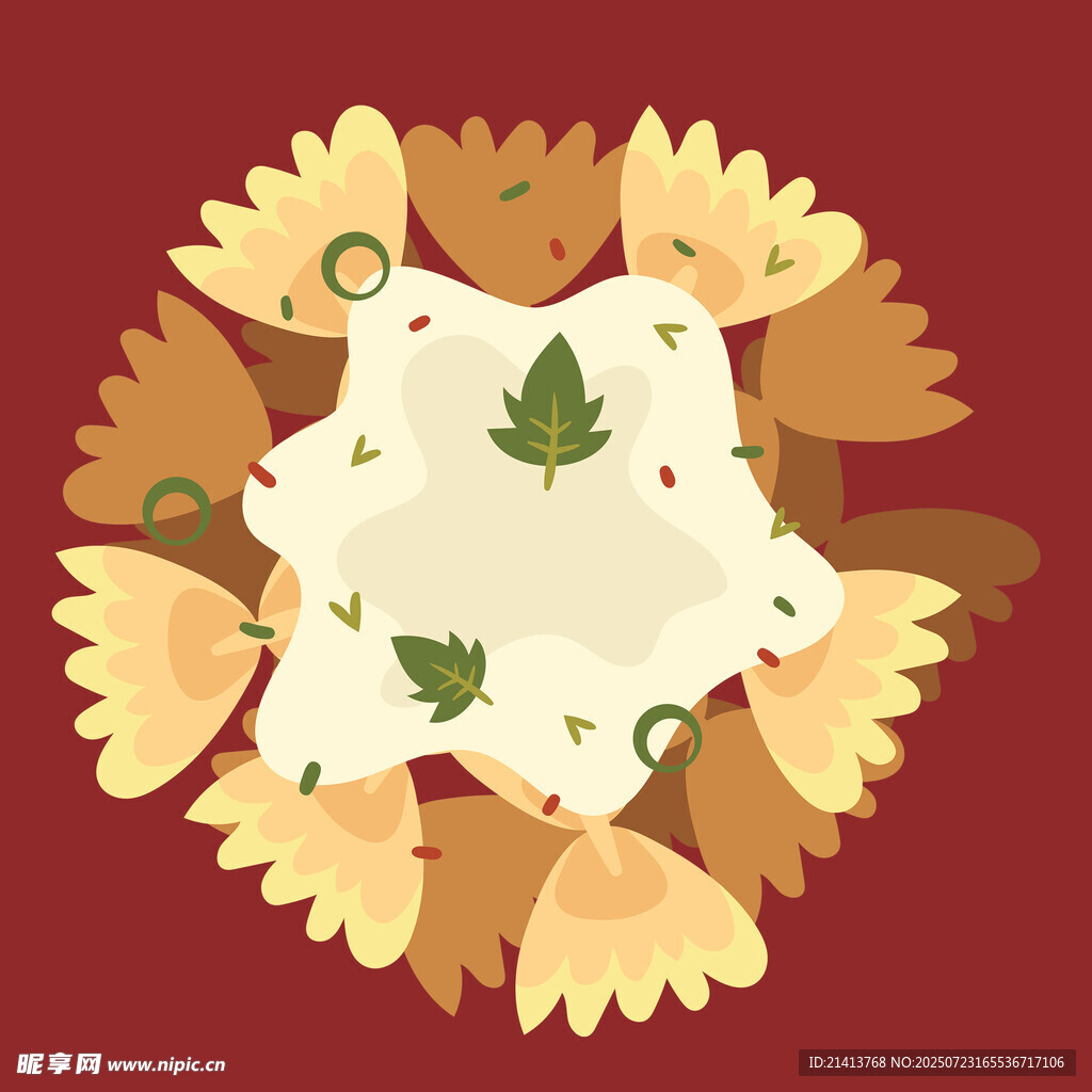 花卉環(huán)繞的清新圖案