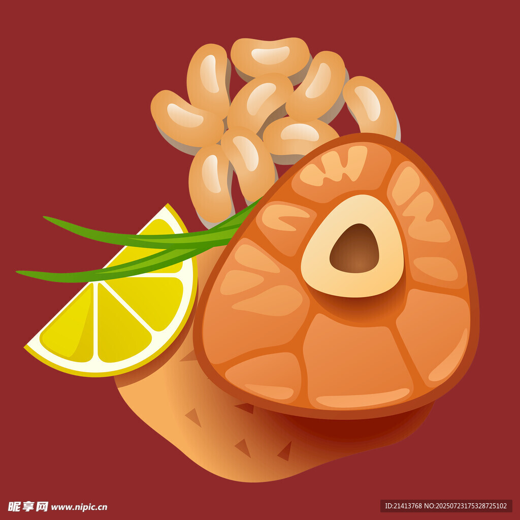 美味檸檬配煎魚與堅果