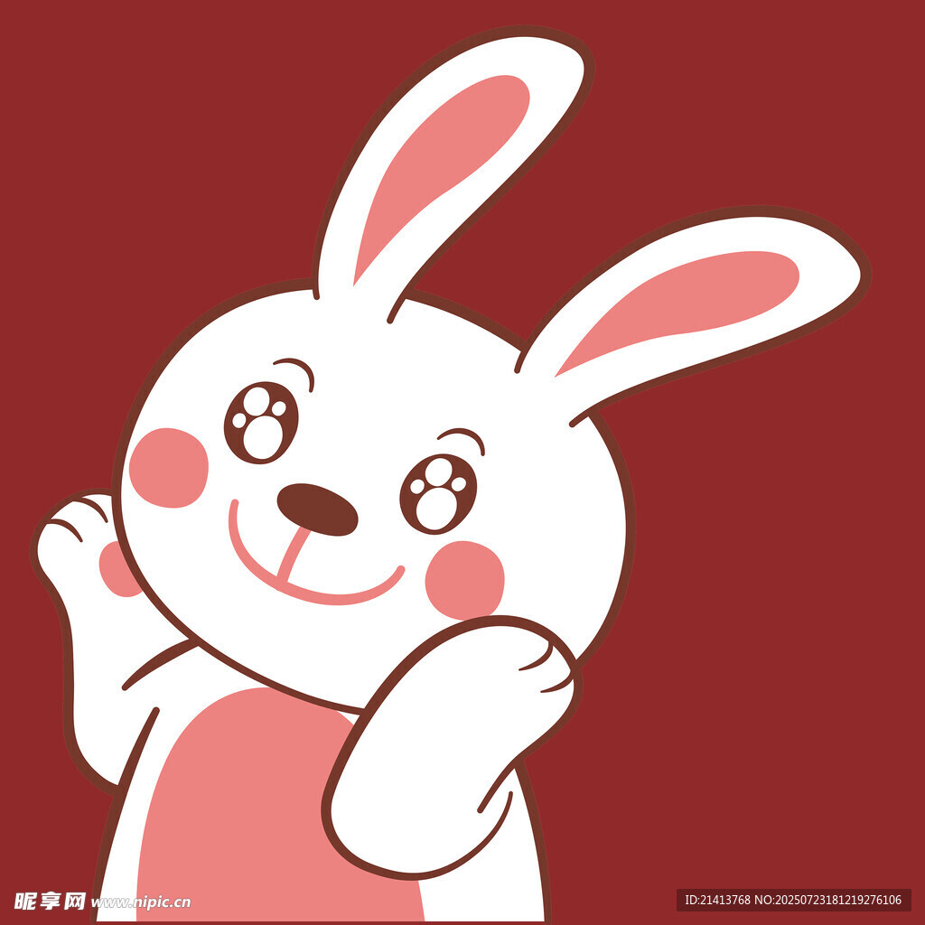 可愛兔子卡通形象