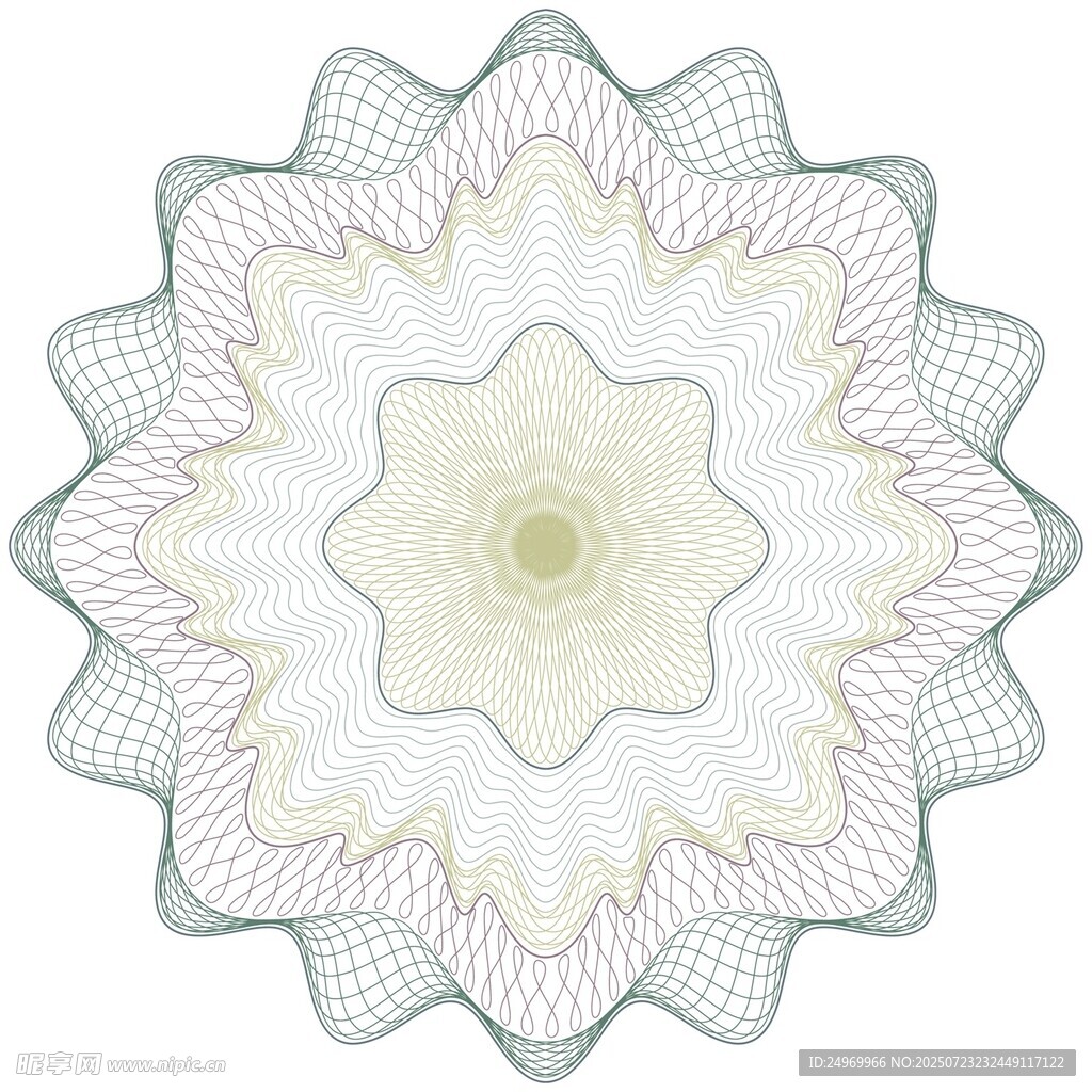 精致曼陀羅花紋圖案設(shè)計(jì)