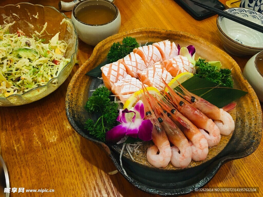 三文魚 甜蝦