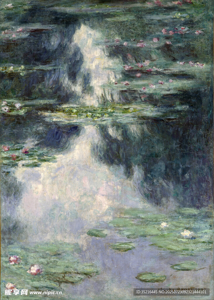 莫奈風(fēng)格睡蓮湖面風(fēng)景