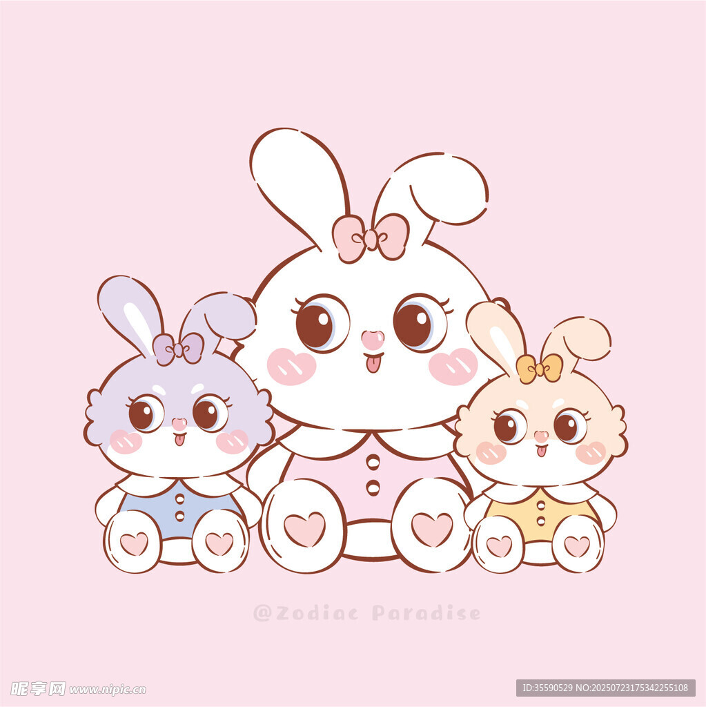 可愛萌兔三小只