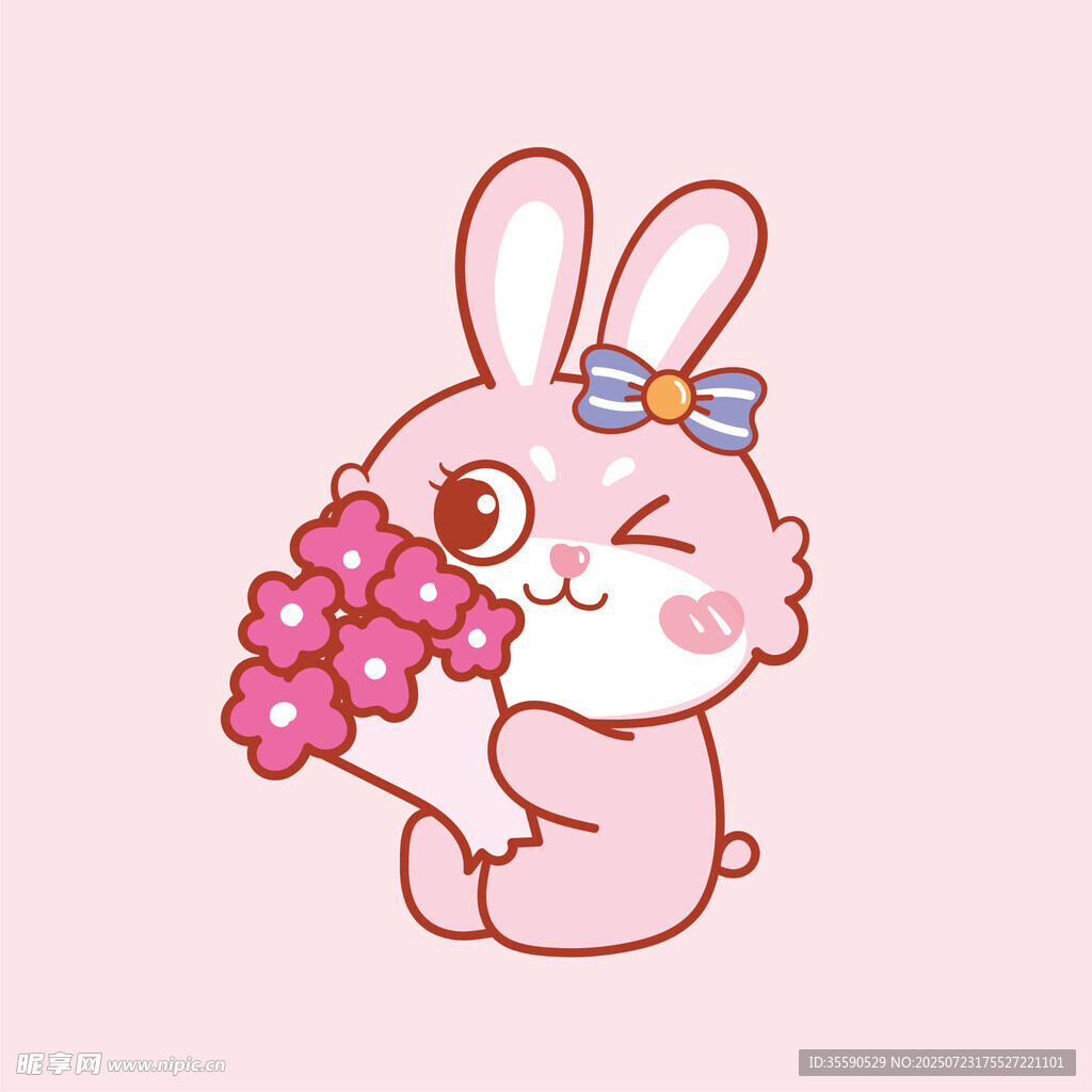 可愛小兔捧花