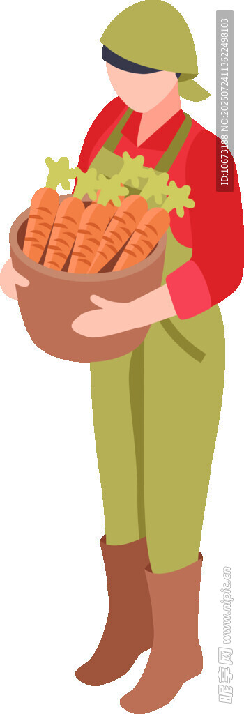 農(nóng)民豐收手捧滿(mǎn)滿(mǎn)農(nóng)產(chǎn)品