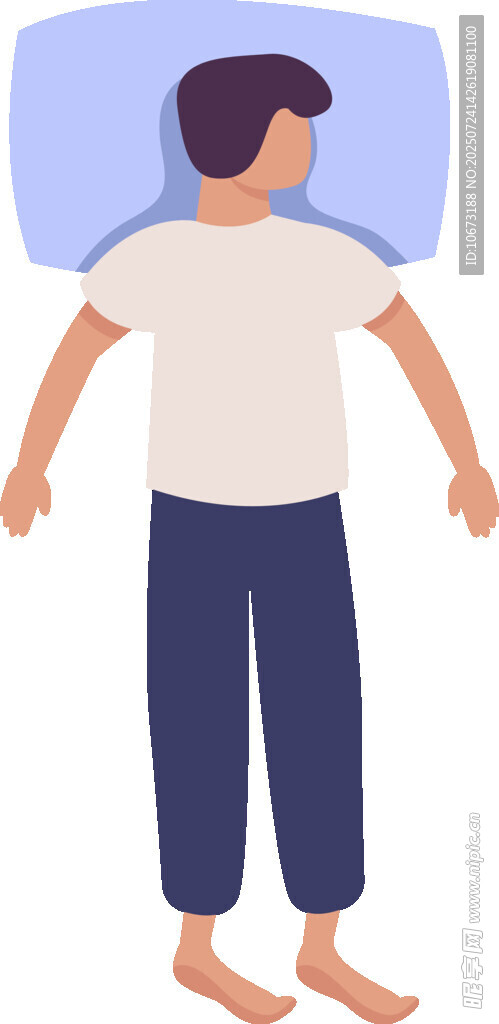 躺著休息的男子