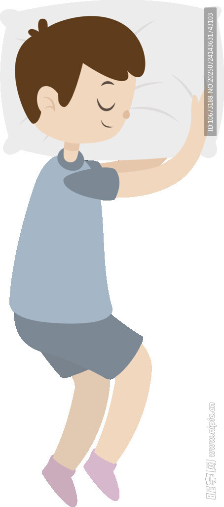 熟睡小男孩姿態(tài)可愛溫馨