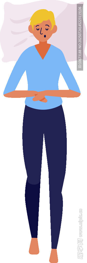 女子舒適平躺放松姿態(tài)