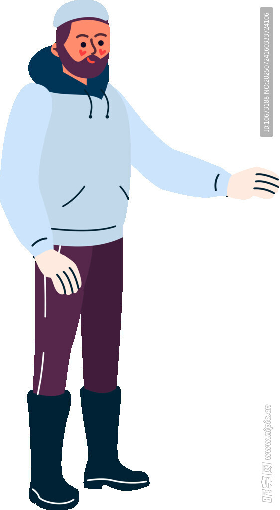 遞物男子形象