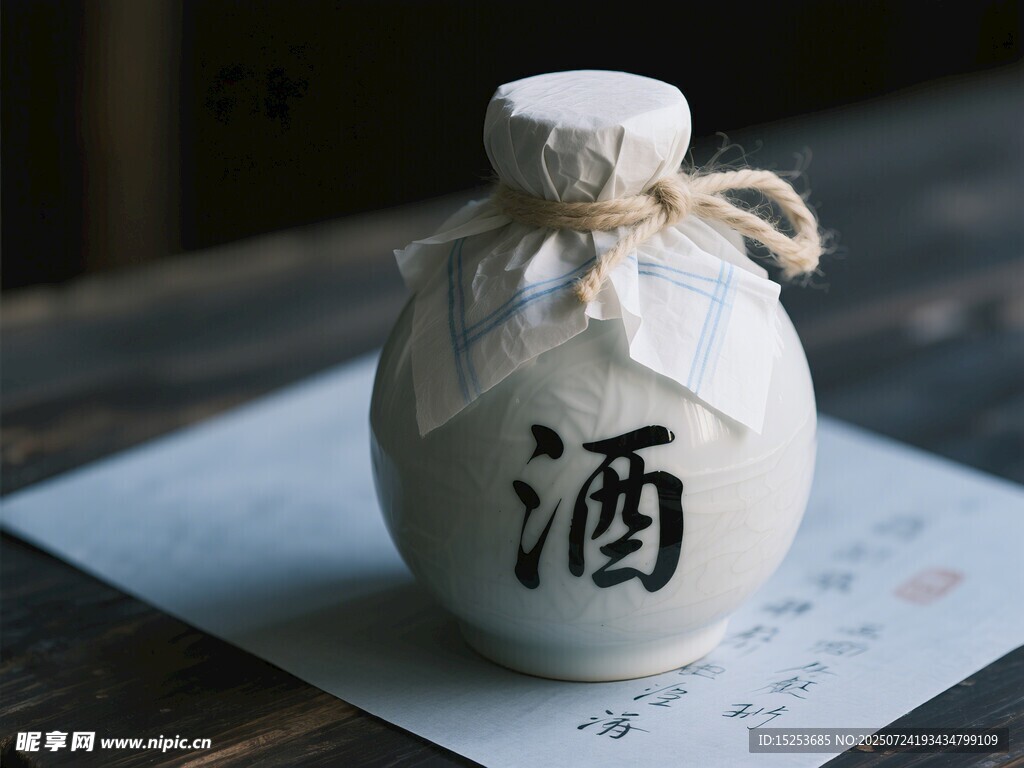 傳統(tǒng)白瓷酒瓶