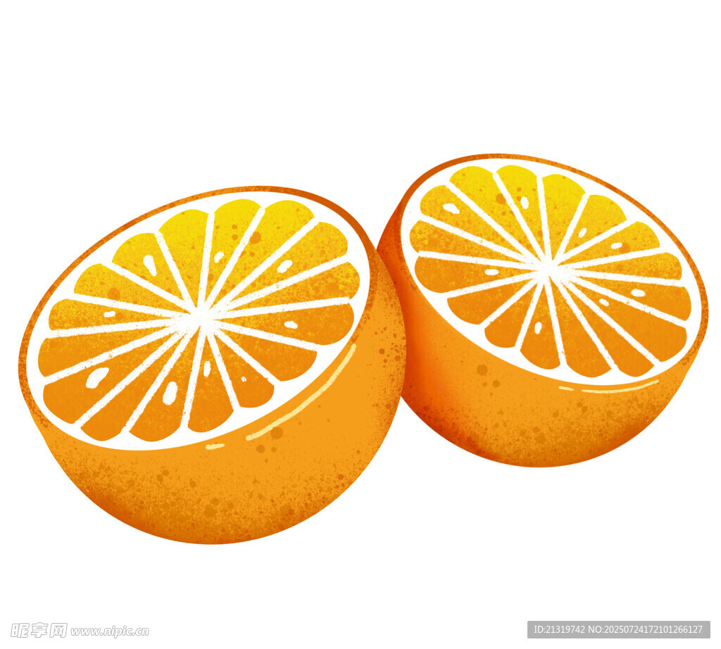 卡通橙子插畫