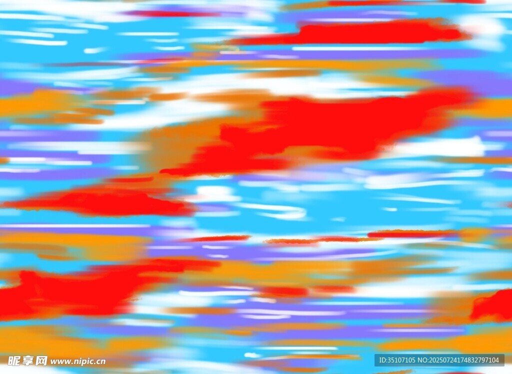 抽象多彩水波紋理圖案