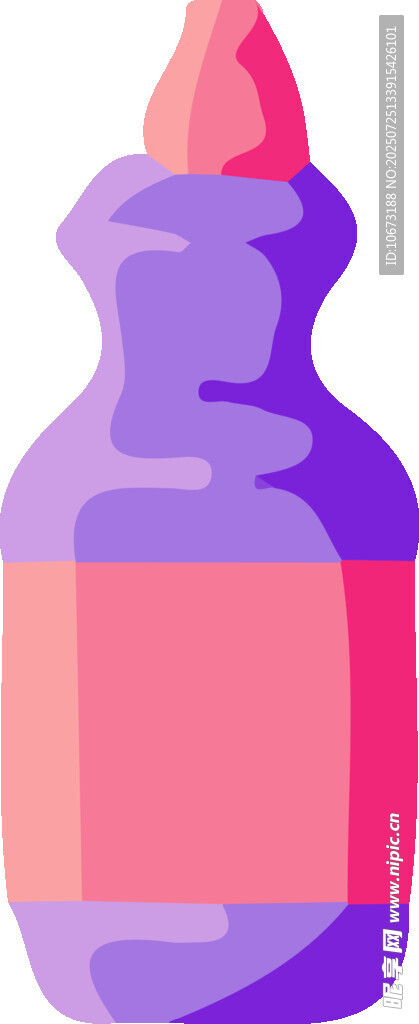 彩色漸變墨水瓶插畫