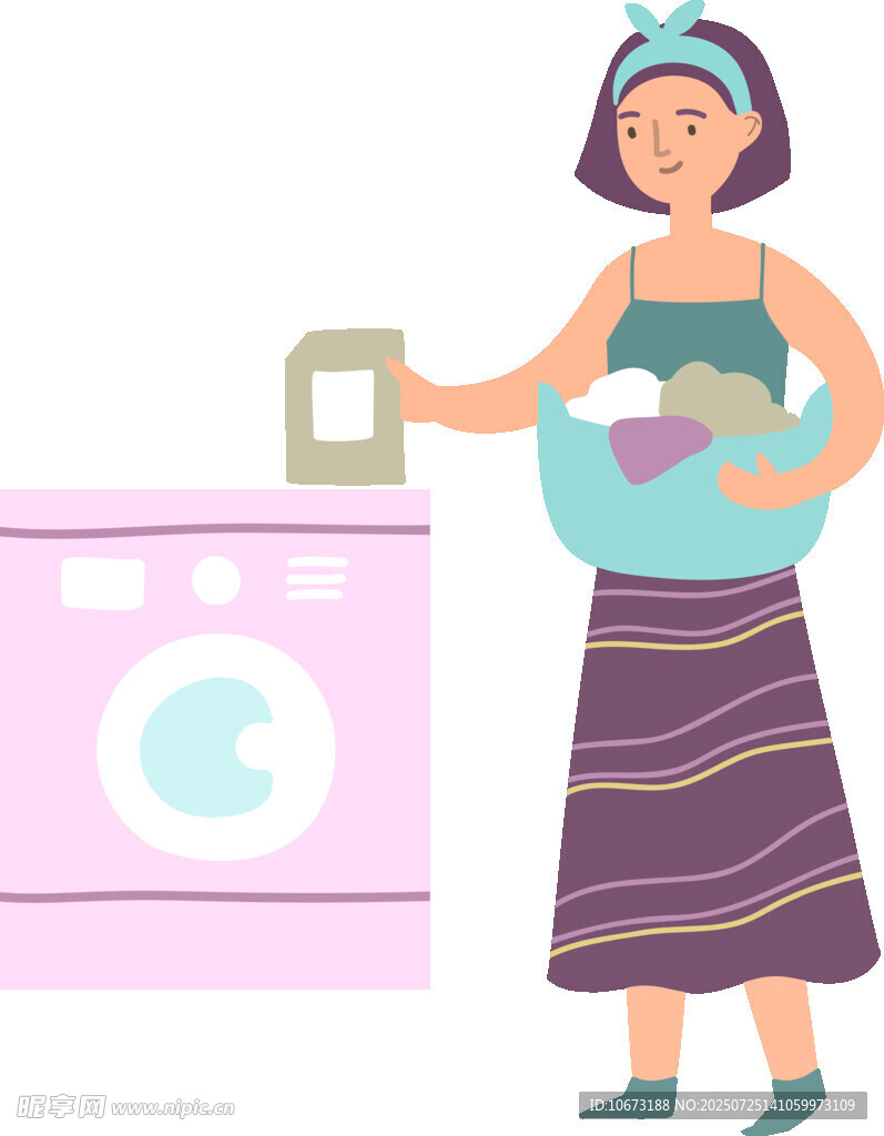 女士抱衣準(zhǔn)備使用洗衣機(jī)