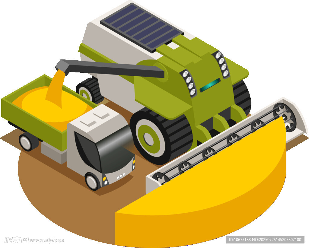 綠色太陽能工程車示意圖