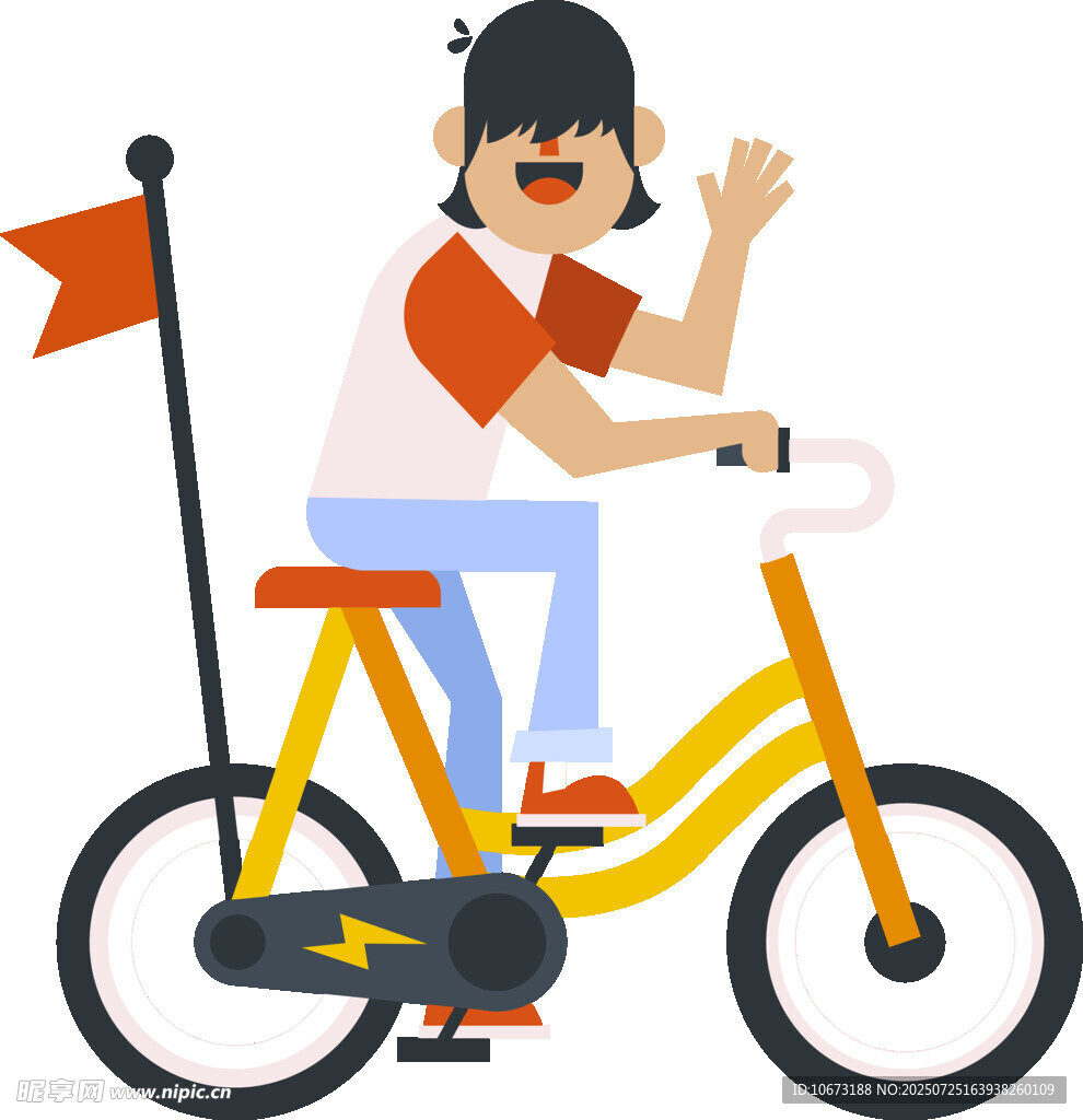 男子騎電動(dòng)自行車出行